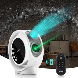 LaView Star Projector HD Image Large Projection Area LED Lights for Bedroom APP Remote Control 3 Level Silent Rotation Night Light, 6K Replaceable 4 Galaxy Discs, WiFi & Bluetooth Version