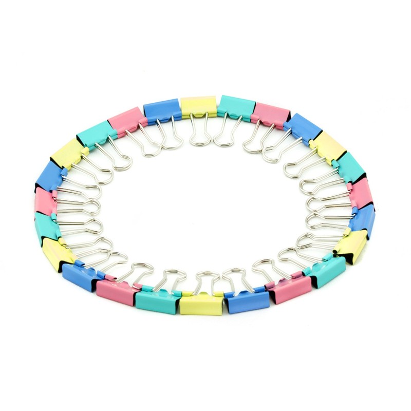 AKORD 25 mm Metal Binder Clip Clamp - Assorted Colours