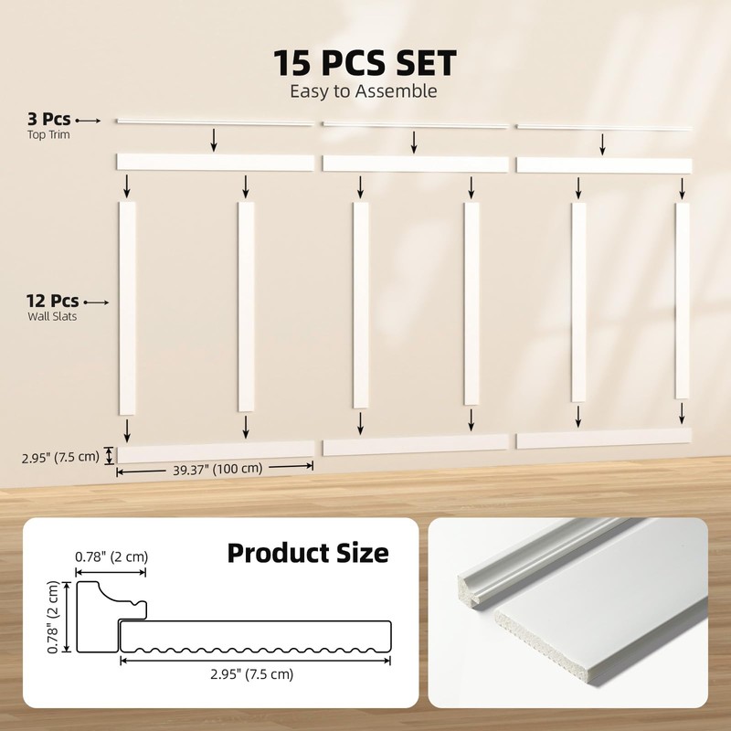 WADILE Premade Board and Batten Wall Panel Kit