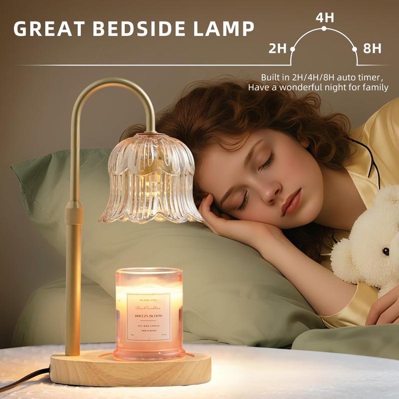 Candle Warmer Lamp with Timer: Adjustable Dimmable Height Adjustable -