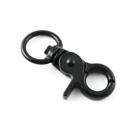 heyous 4pcs Zinc Alloy Trigger Snap Hooks, 48mm 360 Degree Swivel Spring Buckle Metal Swivel Clips Heavy Duty Snaps Hook for Webbing, Straps, Wires, Cords, Pet Collars, Leather Belt etc., Black