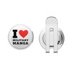 BKR Graphics I Love Military Manga Golf Hat Clip with