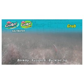 Berkley Gulp! Alive! Grub Saltwater Fishing Soft Bait, Pearl White, 5in - Pint 4x7