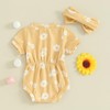 Yoawdats Baby Girls Rompers Daisy Print Infant Bodysuits Summer Clothes