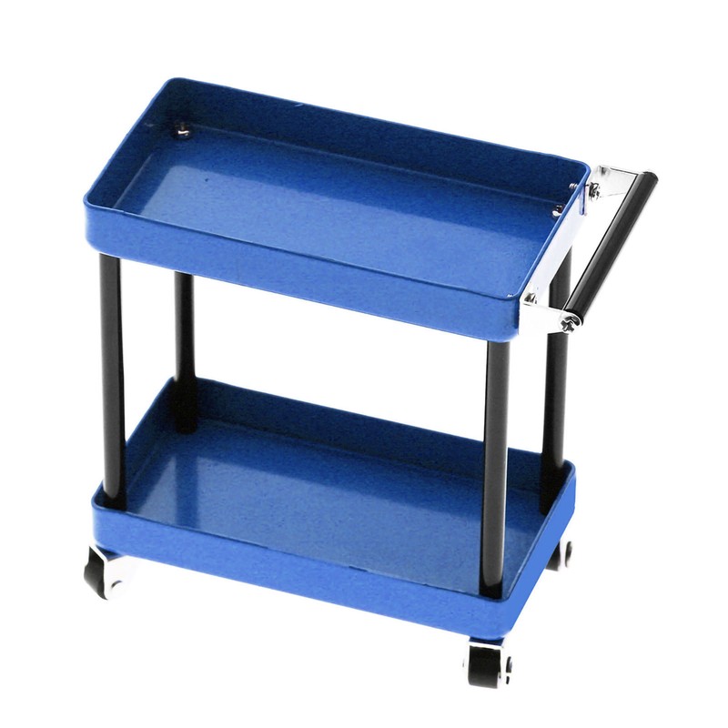 Mini 2‑Tier Tools Storage Trolley Mobile Workshop Garage Repair RC
