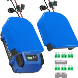 URUN 2 Pack for Kobalt 24V Max Battery Power Wheel Adapter，Power Wheels Battery Converter Kit with Fuses & Wire Terminals, 14AWG Wire, Power Connector for DIY Rc Car Toys, Robotics,Rc Truck