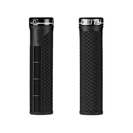 Deity, Handlebar Grip, Bicycle, Black, TRC+ Kevlar Infused Rubber, 32mm Outside Diameter, 132mm Length, Lazered Black Anodized Clamps
