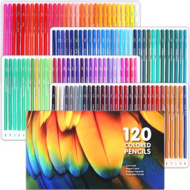 120 Colouring Pencils, Premium Coloring Pencils Set, Soft Core, Professional Coloured Pencils for Drawing Sketching Shading, Vibrant Coloured Pencils for Adult Kid Beginners