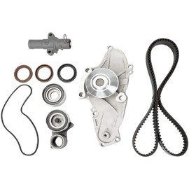 Engine Timing Belt Kit with Water Pump Compatible with 2003-2017 Accord Crosstour Pilot Odyssey Ridgeline Acura MDX RDX RL TL TSX ZDX Replace # TCKWP329 TKH-002 TKH002