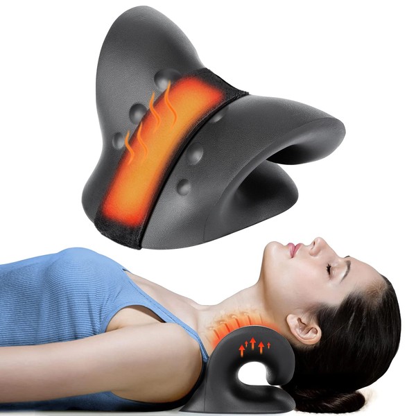 Neck Stretcher, Neck Cloud for Pain Relief, Apply Heat, Relieve Muscle Tension and Help Restore Cervical Curvature