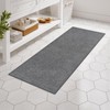 Uphome Bathroom Runner Rug, Absorbent Gray Long Bath Mat Quick