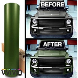 VViViD® Matte Military Army Green Vinyl Wrap Roll with Air Release Technology (4ft x 5ft)