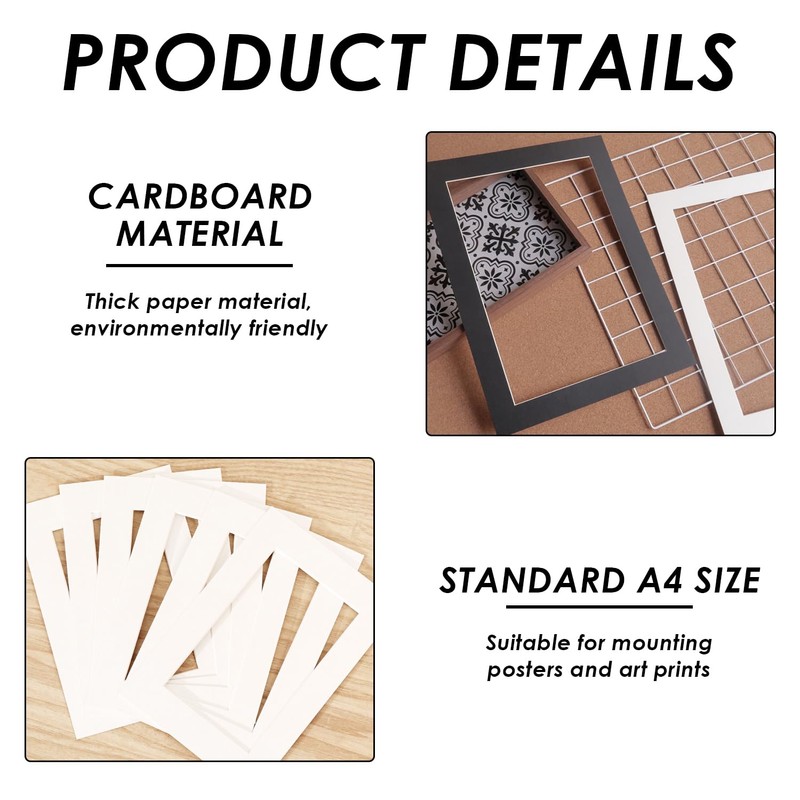 CWPFVQA Pack of 20 photo frame paper, photo frame lining