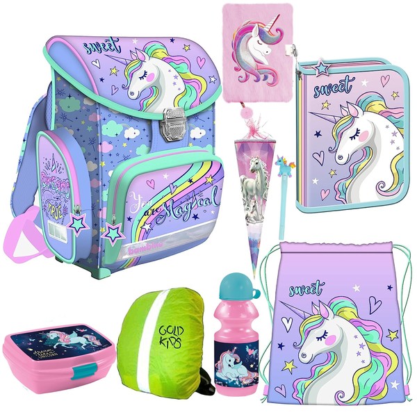 Unicorn school bag set, school backpack, children's backpack, pencil case,