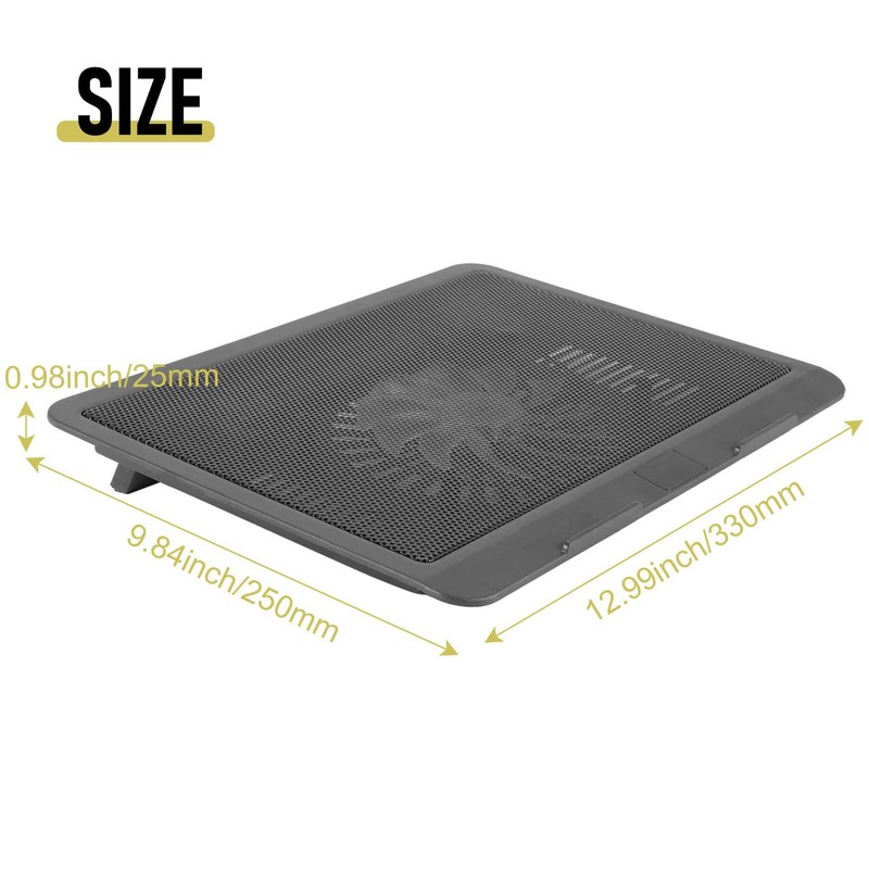 Tuperoymse Laptop Fan Cooling Pad with Big Fans, Portable Laptop