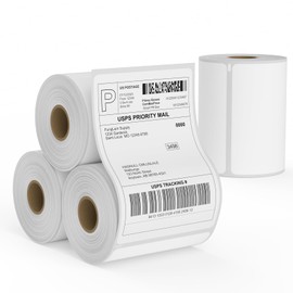 FungLam 4 Rolls 4XL Labels 4" x 6" Direct Thermal Printer Labels, Shipping Labels Compatible with LabelWriter 4XL 1744907 Thermal Postage Label Paper, 220 Labels/Roll
