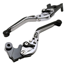 nakira 6-stage adjustable retractable length adjustable brake lever clutch lever YZF-R25 YZF-R3 MT-25 MT-03 nkr1024 (Gunmeta Black)