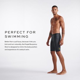 2XU - Propel Buoyancy Short - Rubber Nylon Material for Swimming - Black - Size Medium