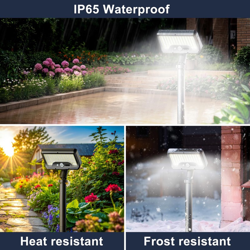 Tryme Solar Motion Lights Outdoor Waterproof 92 LEDs Bright Pathway