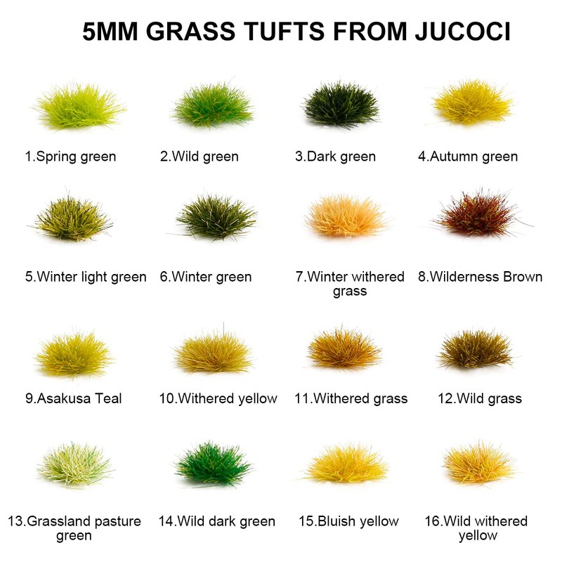 Jucoci Grass Tufts Static Miniature Grass Tufts Model Grass (Autumn