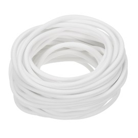 uxcell Silicone Foam Seal Strip, 3.5mm(0.14") Dia 8 Meters(26.25 Ft) Long Sponge Rubber Weather Seal Strip Round Rubber Cord Solid for Machinery and Industries, White