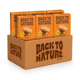 Back to Nature - Peanut Butter Creme Sandwich Cookies - Made with Real Ingredients like Wheat Flower & Whole Grains - Seriously Tasty Snack - Non-GMO - 5.5 Ounce (Pack of 6)