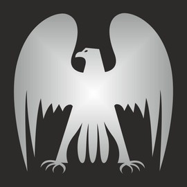 AMA SHOP Sticker Prespaced PVC Eagle mod.19 color Silver |Sticker for Helmet, Motorcycle, Camper,Boat | autoTuning |