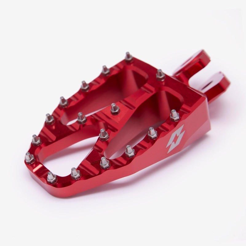 Full-E Charged Footpeg Set Red for E Ride Pro, Surron,