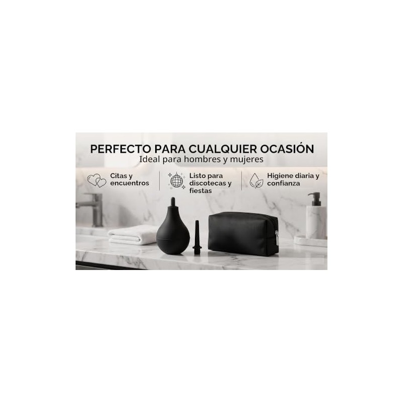 Enema Ducha XL 220 ml de Silicona Suave y Flexible
