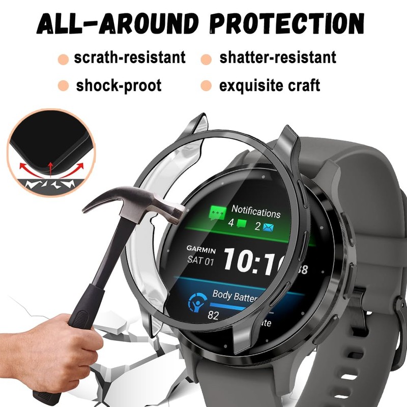 Niboow Case [Pack of 2] Compatible with Garmin Venu 3S,