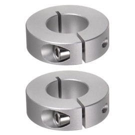 HARFINGTON 2pcs Shaft Collar 20mm Bore Aluminum Alloy Set Screw Split Clamp-On Collars, 40mm OD, 12mm Width, for Wheel Barrow Axle, Gearbox Assemblies, Machine Tools, Industry, Anodization