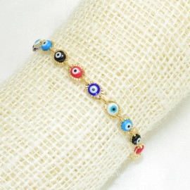 BrazilAJ Baby Evil Eye Colorful Ojo Pulsera Protection Bracelet Size-5" - by BrazilAJ