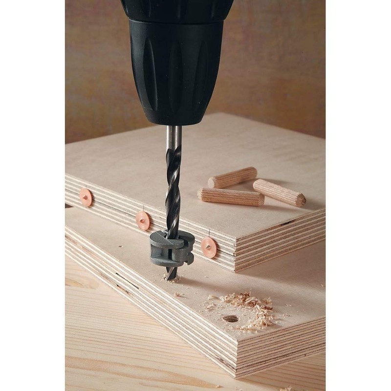 wolfcraft Depth Stop Set for Wood Drill bits, 3 pcs.