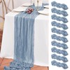 Teruntrue 10 Pack Blue Table Runner Cheesecloth Table Runner, 10FT