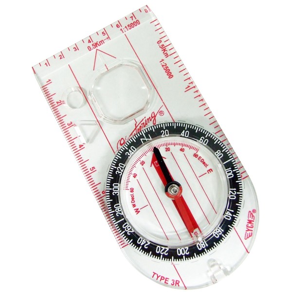 Misar Tech G-23P YCM Compass Orienteering Compass, Oil Operated, Clear