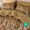 Dobuyly Fall King Size Comforter Set, 7 Pieces Brown Floral
