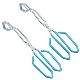 HINMAY Scissor Cooking Tongs 11-Inch Stainless Steel Scissor Style Tongs, Set of 2