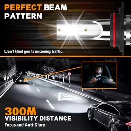 SPBRTBUB Headlight Bulbs Compatible with GMC Sierra 1500 2007-2013; Sierra 2500 HD 3500 HD 2007-2014 & 2017-2019, 9005/HB3/H10 and h11/h9/h8 Hi Lo Beam Combo, Pack of 4