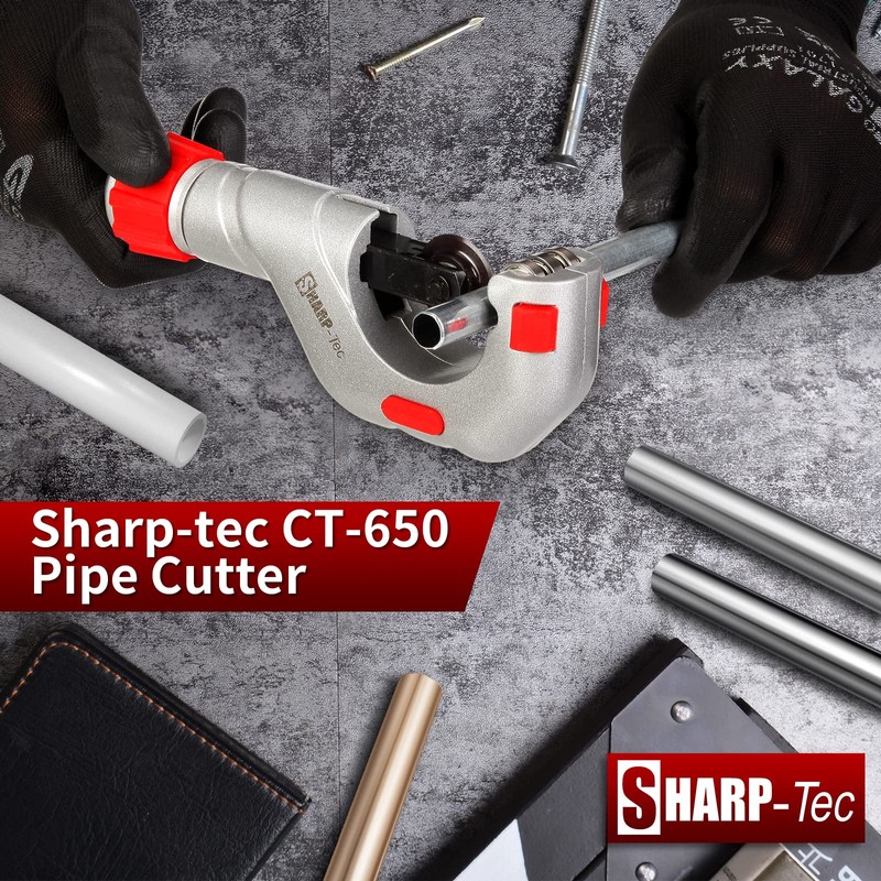 Sharp-tec 5-50mm Pipe Cutter, Adjustable Tube Cutter with Aluminum Alloy