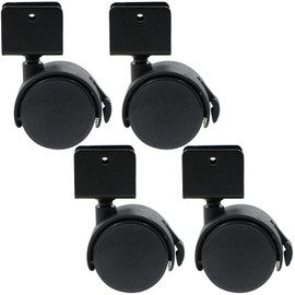 Swivel Castors U-Type Bracket Furniture Castors Swivel Wheels Rubber Wheels - 50 mm Swivel Castors with Brake, Heavy Duty Castors Castors for Furniture Cot, Set of 4