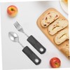 BIUDECO 1Set Elderly Adaptive Utensils Skid Fork Spoon for Trembling