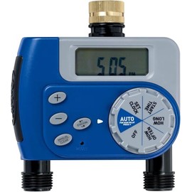 3-Pack Orbit 27133 2-Outlet Hose Watering Timer (2 Outlet Brass) - Dual Outlet Timer for Efficient Garden Irrigation