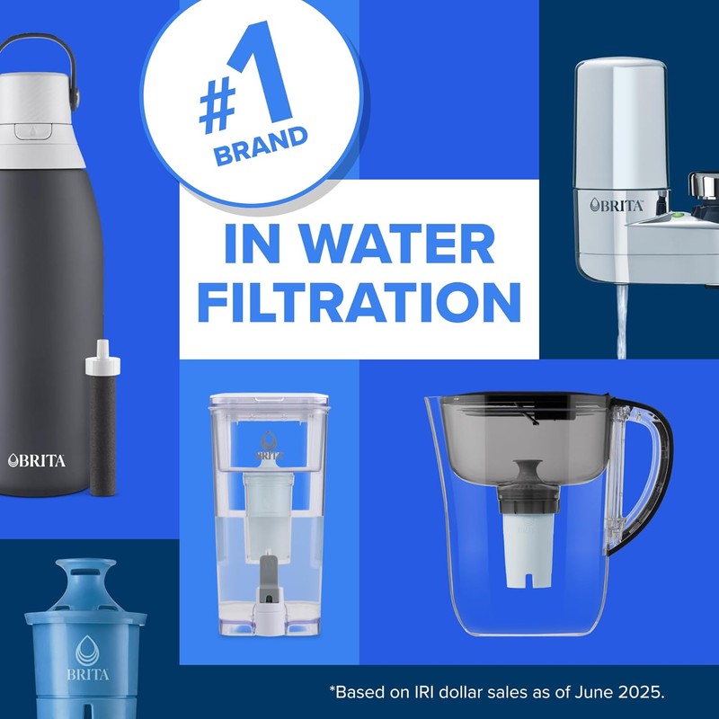 Brita Filter Replacements for Water Pitchers and Dispensers, Elite, NSF