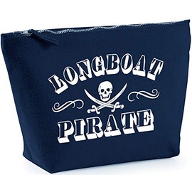Hippowarehouse Longboat Pirate printed make up cosmetic wash bag 18x19x9cm
