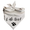 I do Too! Dog Bandana Wedding Engagement Announcement (X-Small), Beige,