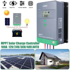 LINEBA 5200W 100A MPPT Solar Charge Controller 12V/24V/36V/48 - 100A -12V/24V/36V/48V