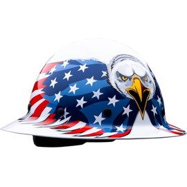 Dynamic WolfJaw Fiberglass Full Brim Hard Hat with Wheel Ratchet, 8 Point Suspension, ANSI/ISEA Z89.1 Type 1 Certified, Glass G Electrical Rating, White (280-HP1481EAG-01)