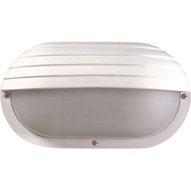 Solus S77WF-LE26W-WH Nautical Wall Mount Light with Eyelid & 3000K Energy Star LED Lamp, Durable & Frosted Polycarbonate Lens, Fade & Rust Resistant, UL Listed, 5 ⅞” H x 10 ½” L x 4 ¼” W, White