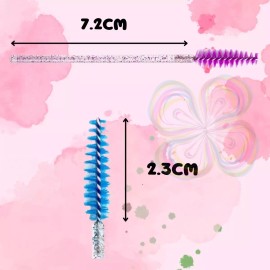 Universo en Linea 100 Cepillos Desechables Glitter Extensión De Pestañas F