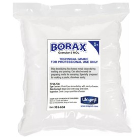 Borax Melting Flux for Jewelry Casting Melting Gold Glaze Dish Crucible 1 Pound Granular By Waymil
